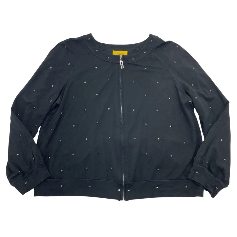 St. John Cardigan Jacket Large Black